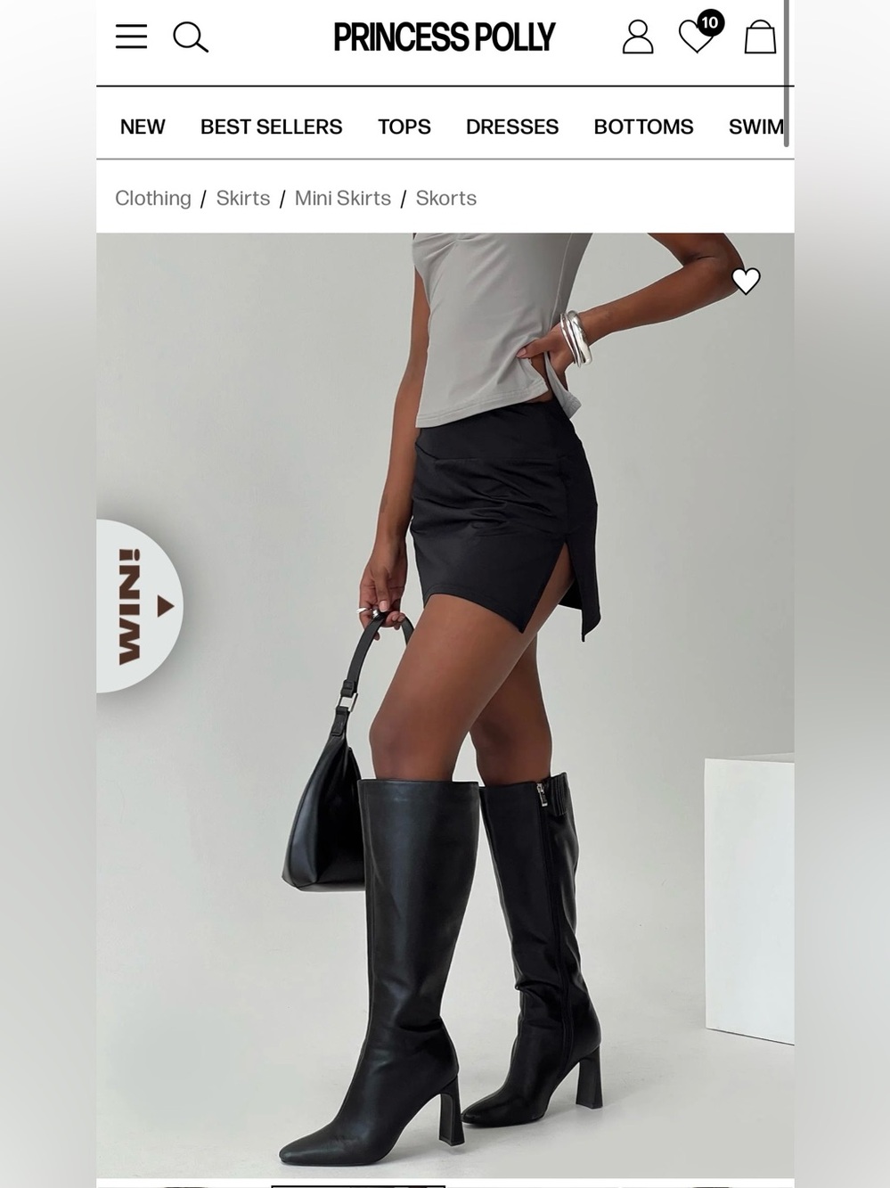 Princess Polly Black skort